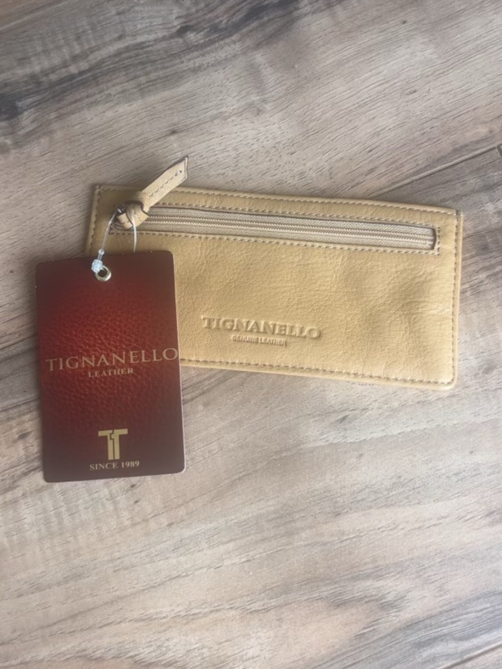 Tignanello Vachetta Card Wallet - Mustard
